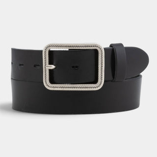 Laura Leather Belt Silver Buckle- Made To Order
