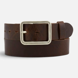 Laura Leather Belt Silver Buckle- Made To Order