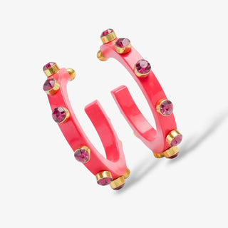 Fuchsia Glam Pop Hoops