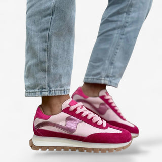 Lumia Pink Leather Sneakers