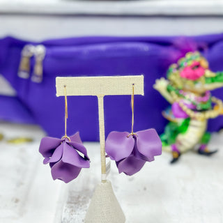 Hyacinth Purple Drop Earring