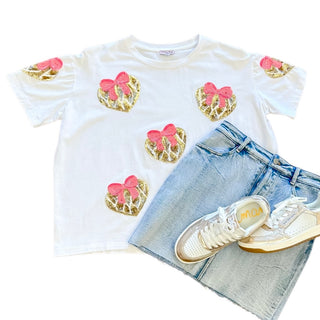 Heart & Bow Sparkle Tee