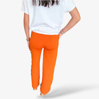 Farrah Pearl Trim Pant Orange