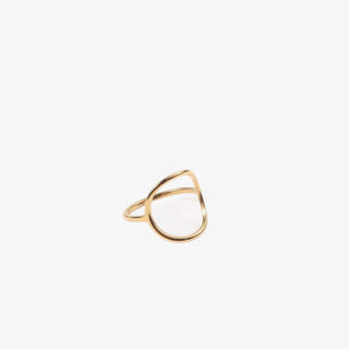 Gold ring on a white background