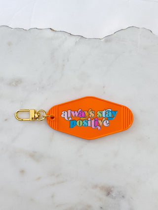 Motel Keychain Tangerine | Always Stay Positive