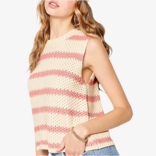 Blush Stripe Sweater Vest