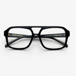 FREYRS Havana blue light readers with black oversized square frame front view