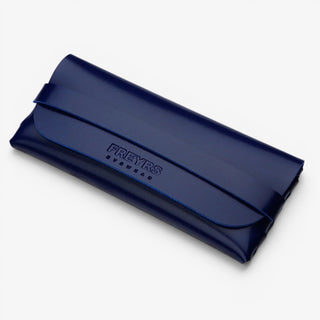 FREYRS protective eyeglass case included with Havana blue light readers
