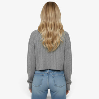 Gray Cable Knit Sweater