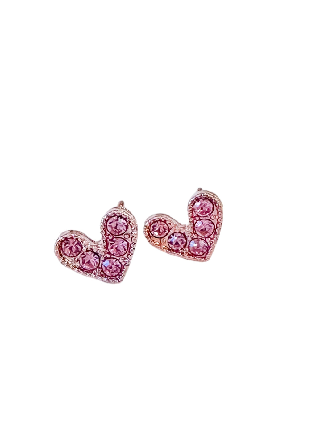 Rose Heart Stud Earrings