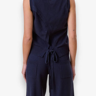 Navy Tie Back Set