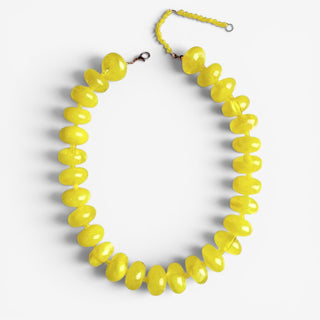 Yellow Chunky Beaded Necklace