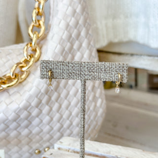 Mini Rhinestone Huggie Earrings