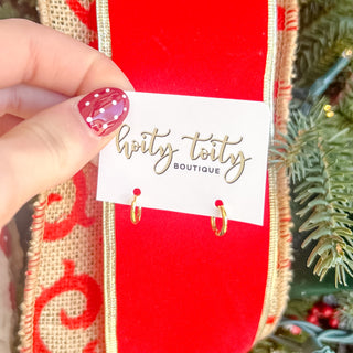 Gold Mini Huggie Earrings