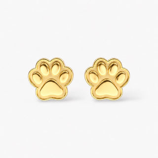 Bourbon and Boweties Gold Paw Stud Earring