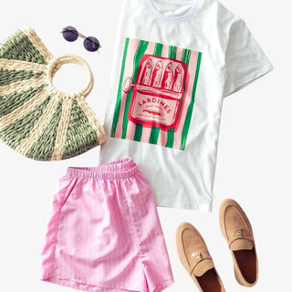 Pink Striped Shorts