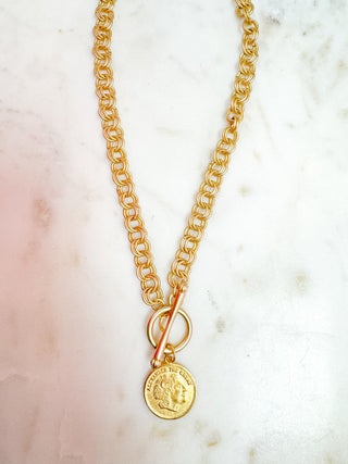 Coin Double Chain Necklace