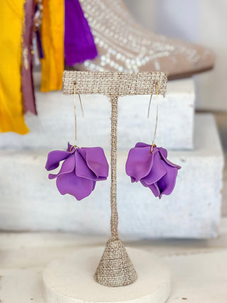 Hyacinth Purple Drop Earring