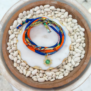 Silk Cord Charm Wrap