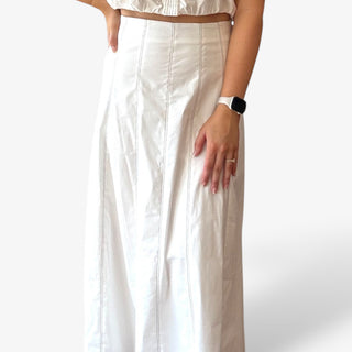 Contrast Stitch Maxi Skirt