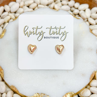 Mini Gold Heart Stud