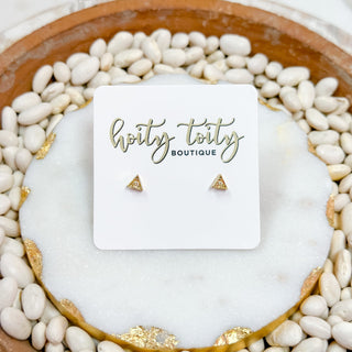 Mini Gold Triangle Stud