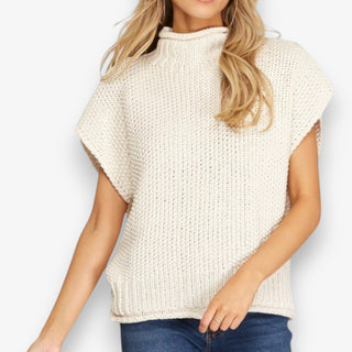 Mock Neck Knit Sweater