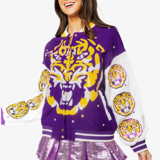 Queen of Sparkles LSU Bomber Jacket
