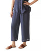 Michael Stars Medina smocked high waist pants in nocturnal, double gauze fabric with a cropped length.
