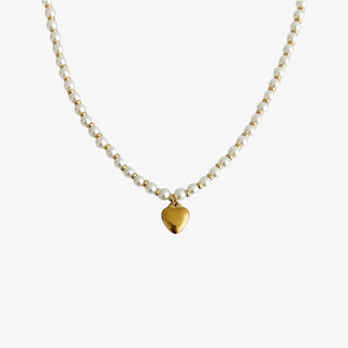 Pearl Bauble Heart Necklace