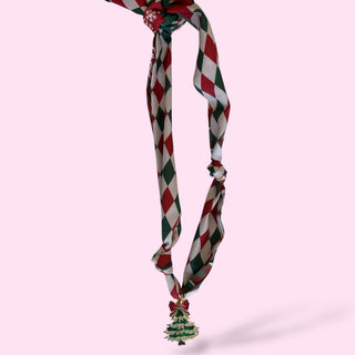Christmas Scarf Charm Necklace  