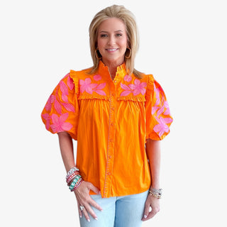 Flora Embroidered Top