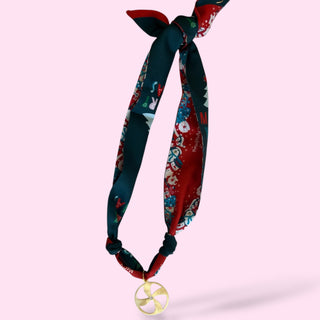Christmas Scarf Charm Necklace  