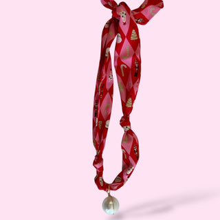 Christmas Scarf Charm Necklace  