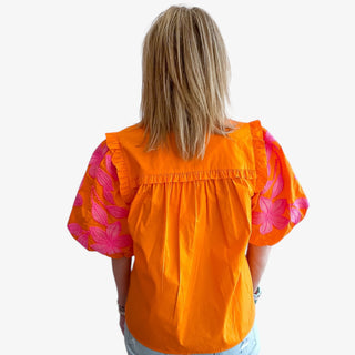 Flora Embroidered Top