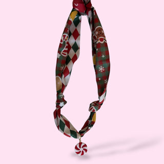 Christmas Scarf Charm Necklace  