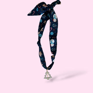 Christmas Scarf Charm Necklace  