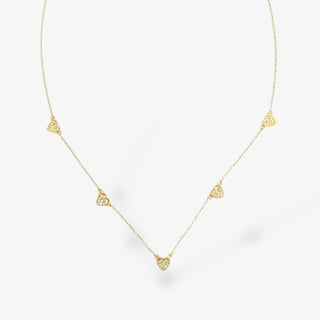 Heart Stations Sparkle Necklace