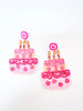 Pink Birthday Cake Earrings