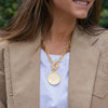 Susan Shaw Princess Diana Coin Front Toggle Necklace