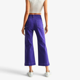 Purple Wide Leg Cropped Pant Pre-Order
