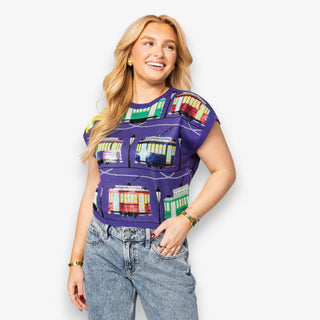 Street Cars Short Sleeve Knit Top