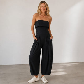 Strapless Barrel Jumpsuit