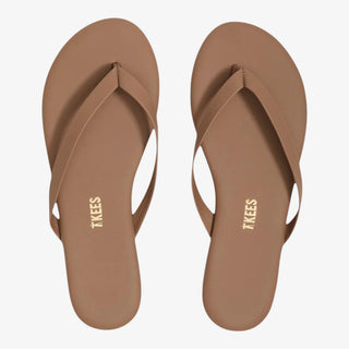 leather flip flop sandal tan minimalist everyday summer wear top view