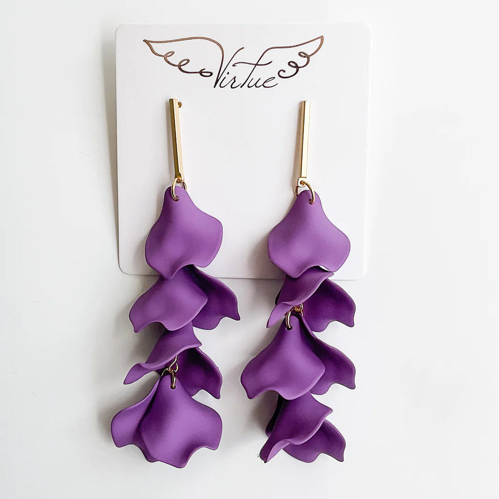 Virtue Petal Earring Purple