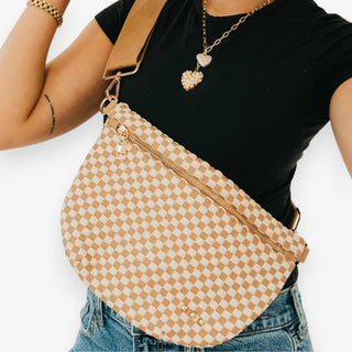 Westlyn Bum Bag Tan Check
