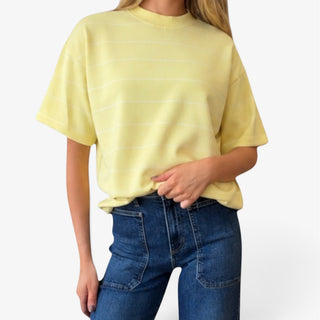 Scuba Striped Top Butter