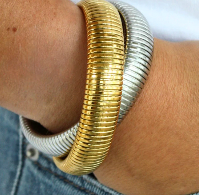 Twisted Cobra Bracelet Mixed Metals