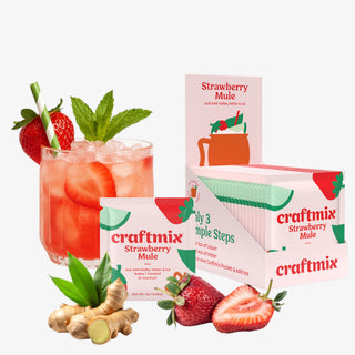 Instant strawberry mule mix packet refreshing cocktail styled