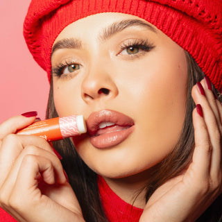 Poppy & Pout Sugared & Spiced Lip Balm in eco-friendly tube with hydrating natural formula